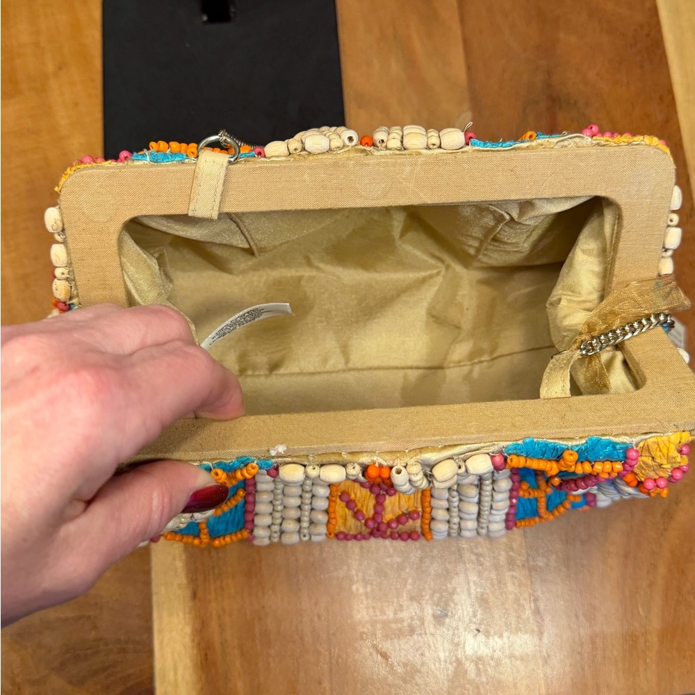 Boho Style Beaded Clutch with Chain Strap Multicolor: NWT’s - Picture 8 of 13